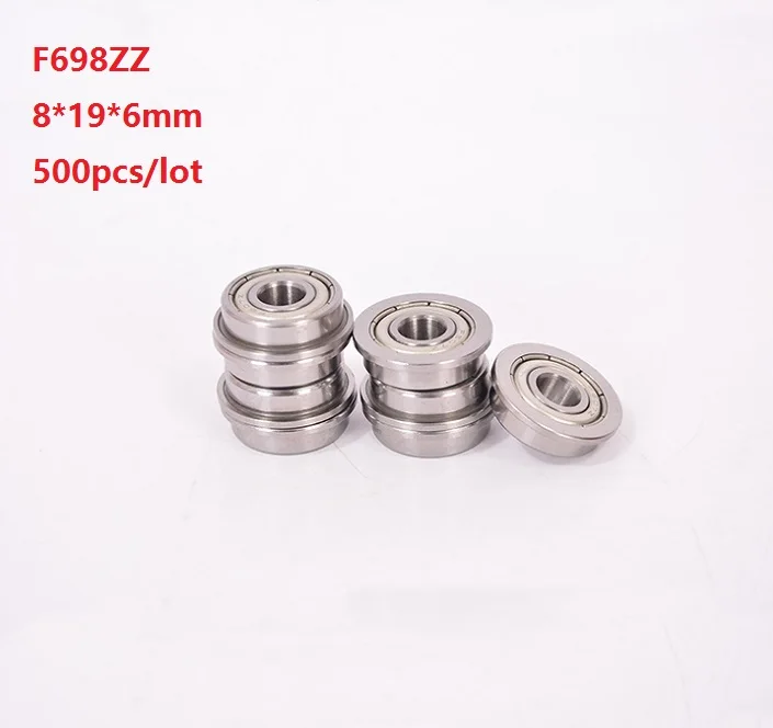 500 шт./лот F698ZZ F698Z F698 Z ZZ 8x19x6 мм фланец глубокий шаровой подшипник Миниатюрный Мини