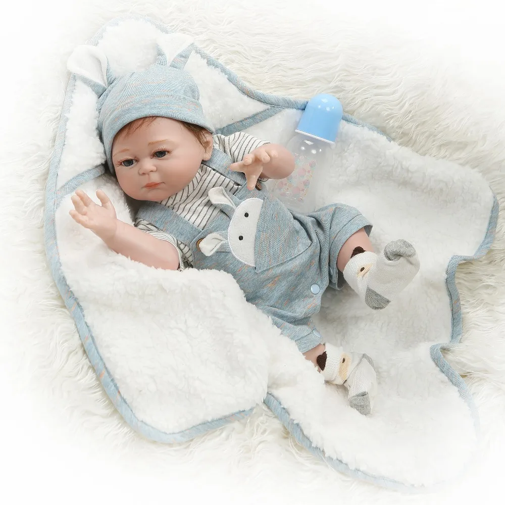 NPK 49 см полностью силиконовая кукла для новорожденного Близнецы мальчик и девочка bebes reborn ручная краска красная кожа укоренившиеся волосы Водонепроницаемая игрушка для ванны