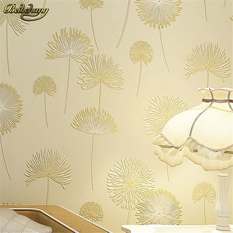 beibehang wall paper papel de parede 3D Non woven wallpaper warm rural dandelion living room bedroom wall paper TV background beibehang wall paper papel de parede 3D Non woven wallpaper warm rural dandelion living room bedroom wall paper TV background