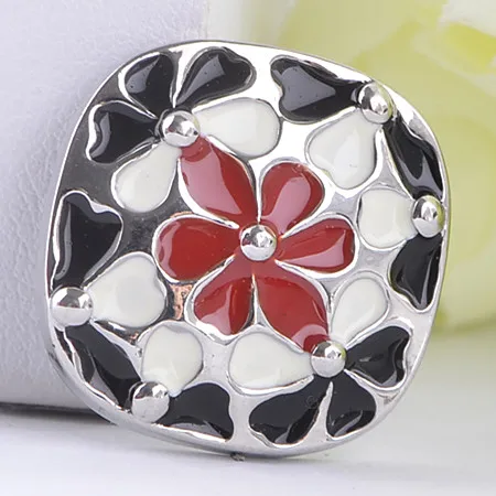 snap jewelry 18mm buttons bracelet wholesale square flowers beauty