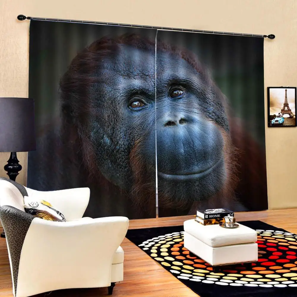 Customized size Luxury Blackout 3D Window Curtains For Living Room animal lion curtains for children room custom curtain | Дом и сад