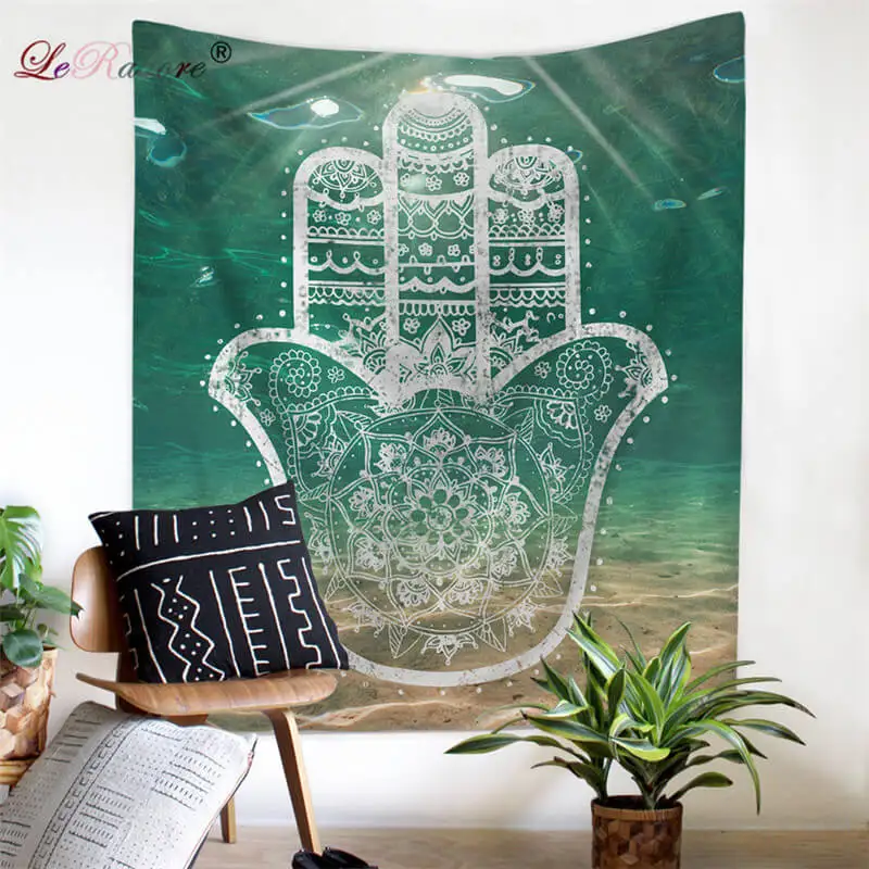 LeRadore Wall Hangings Mandala Printed Tapestries Beach Towel Table Cloth Tapestry for Men