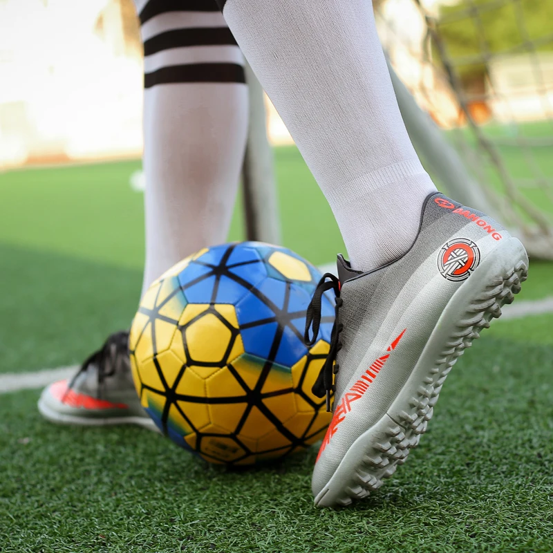 Высокие длинные шипы/TF футбольная обувь для взрослых Модные футбольные ботинки высококачественные футбольные шиповки обувь для футзала размер 32-44