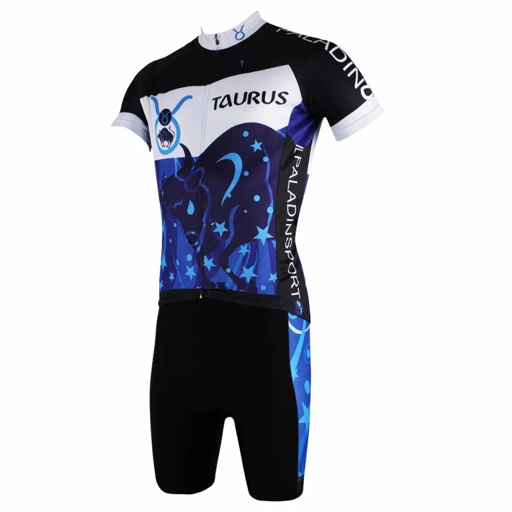 

2019 Bull Pattern Bike Summer Short Sleeve Cycling Men's Set