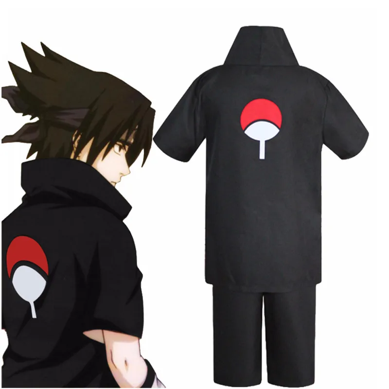 JP Аниме Наруто Uchiha Sasuke 2 поколение Косплей Костюм Полный комплект черная Униформа