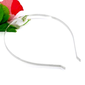

20Pcs Silver Tone Hair Band Women Girls' Headbands Barrettes DIY Crafts Jewelry Findings 38cm, Width 3mm/4mm/5mm