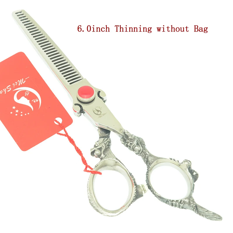 HA0443 no Bag Meisha 6," Дракон ручка истончение волос ножницы для салона Обрезка клипер Япония 440c парикмахерские ножницы для резки волос бритвы HA0443 - Цвет: HA0443 no Bag