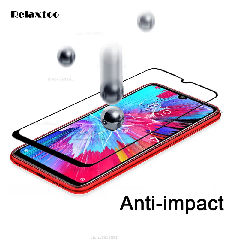 Защитное стекло для экрана закаленное Xiaomi Redmi Note 7 s полное покрытие Защитная