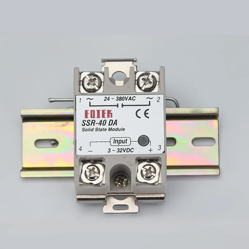 single phase SSR 40DA 25DA AA DD 35MM DIN rail fixed solid state relay