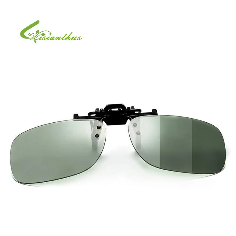 

Photochromic Polarized Clip On Sunglasses Men Driving Night Vision Lens Sun Glasses Male Anti-UVA For Men Women UV400 Eyewear