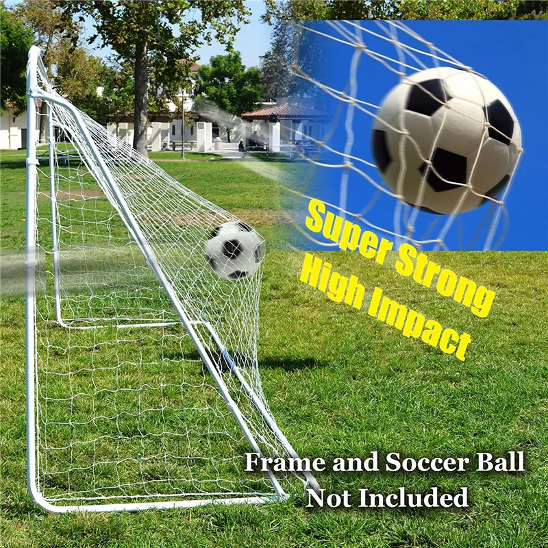 Portable Soccer Nets Full Size 12 x 6ft Football Door Goal Net For Clubs Coaches Outdoor Sport 