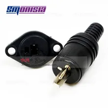 smonisia 10pcs-200pcs 2Pins Plug EU Old Amplifier Speaker Connector Socket T-shaped