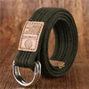 New Unisex Canvas Belt Double Ring Buckle Military Belt Army Belts Men Women's Casual Business Cowboy Pants Belt ► Photo 3/6