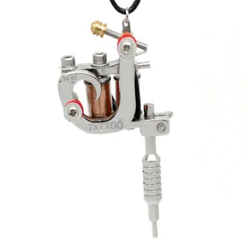 

1PC Silver Tone Mini Tattoo Machine Necklace 45cm(17-3/4") 290F