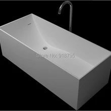 1700x720x540 мм твердая поверхность камень CUPC одобренная Ванна прямоугольная отдельно стоящая Corian матовая или глянцевая отделка Ванна RS6514