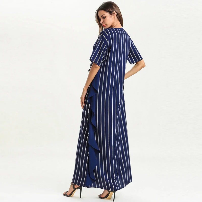 Большие размеры Vestido Longo Robe Femme Ete abaya Дубайский мусульманский женский длинный Длинный плиссированный длинное облегающее платье Robe Femme Elbise ropa mujer