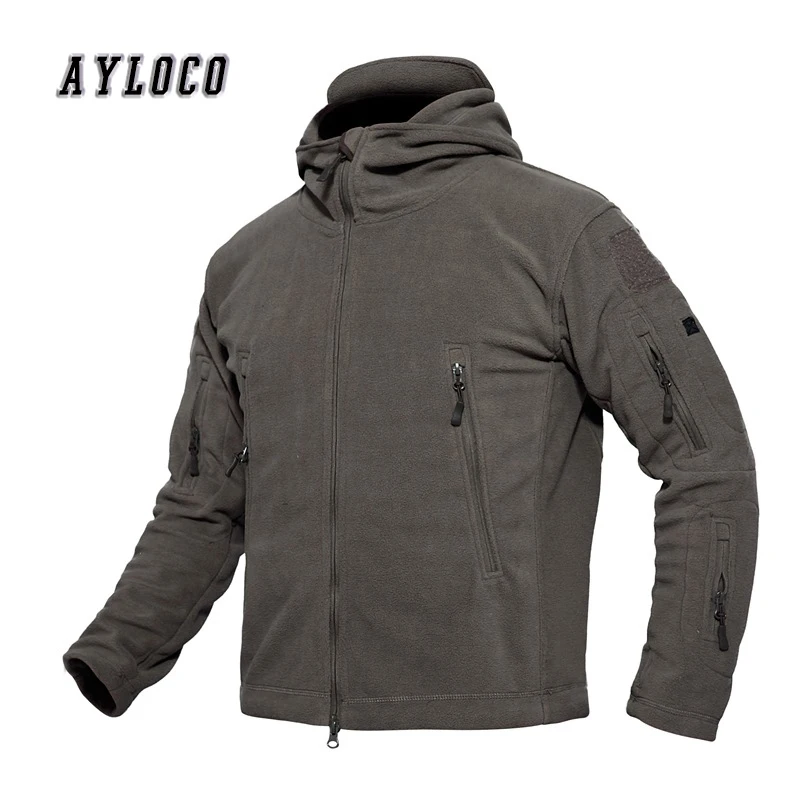 

Hot sale Winter Tactical Jacket Military Uniform Soft Shell Fleece Hoody Jacket Men Thermal Clothing Casual Hoodies
