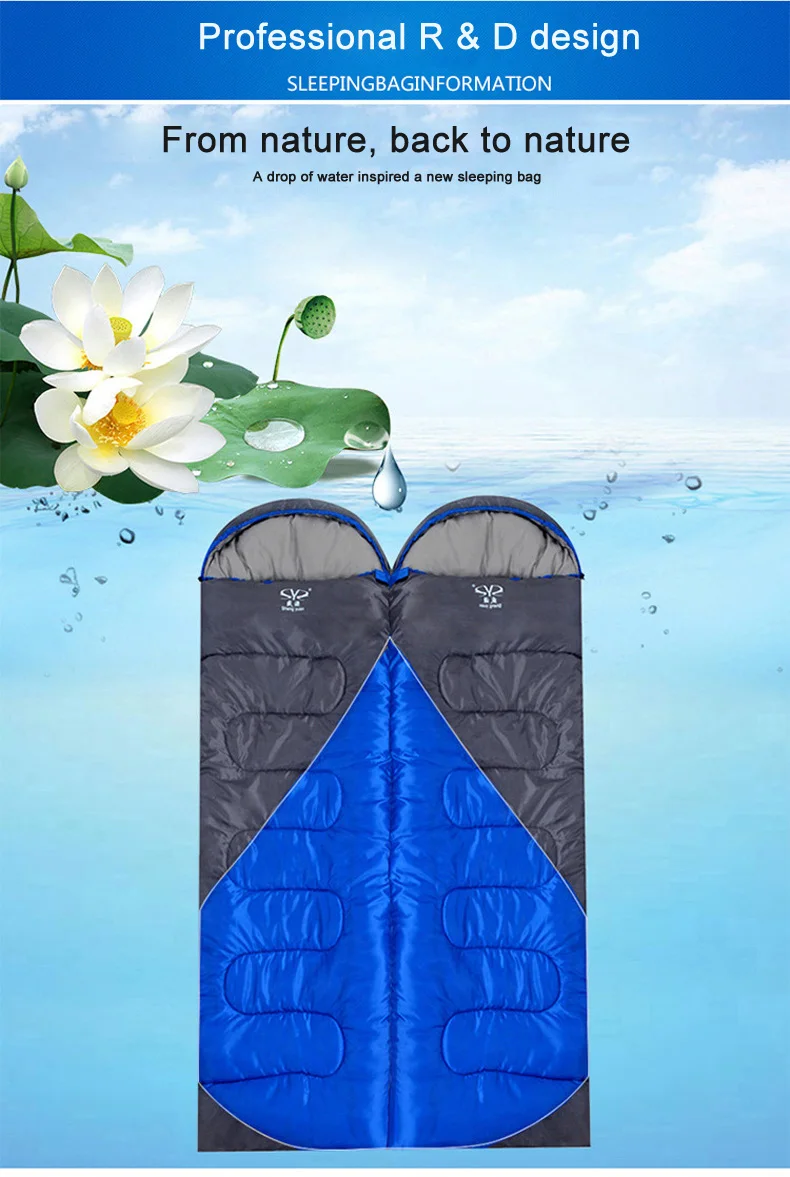 Bolsa de Dormir de Acampamento Quente ao ar Bolsa de Dormir de Acampamento por Atacado Bolsa de Dormir Livre Adulto Atacado Personalizado Inverno Algodão Viagem por 4 High Quality Esporte e Lazer