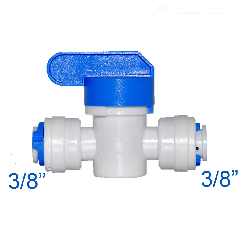 1 шт. OD 3/" шаровой клапан переключатель быстрое соединение 3/8 дюймов быстрое соединение ВКЛ-ВЫКЛ прямое соединение RO Водоочиститель фитинг трубы