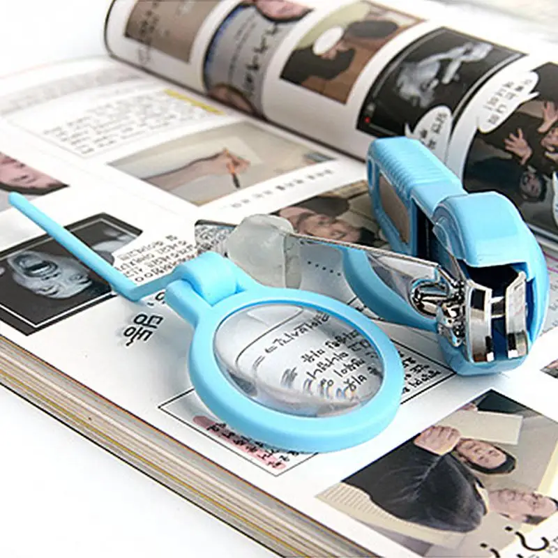 Manicure-Pedicure-Tool-Portable-Stainless-Steel-Nail-Clipper-With-Magnifying-Glass
