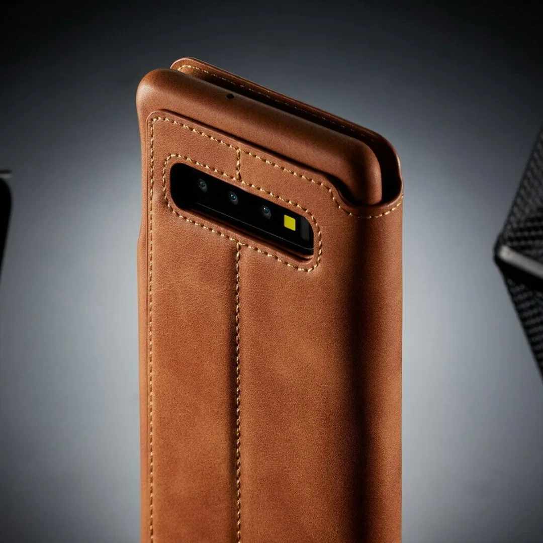 Luxury Leather Phone Case Capa For Samsung Galaxy S10E S10 Plus Flip Stand Leather Wallet Card Cover For Galaxy S10E S10 Plus
