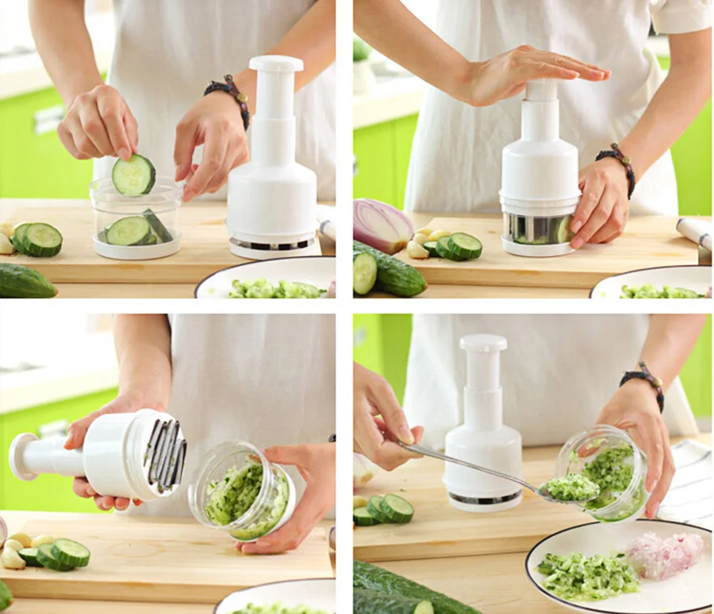 Новый Лук Чеснок Измельчитель Slicer Пилер Dicer дробилка Овощечистка нажимает лук