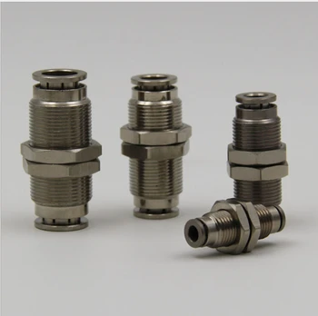 

1/8" Bulkhead Union pneumatic brass fitting