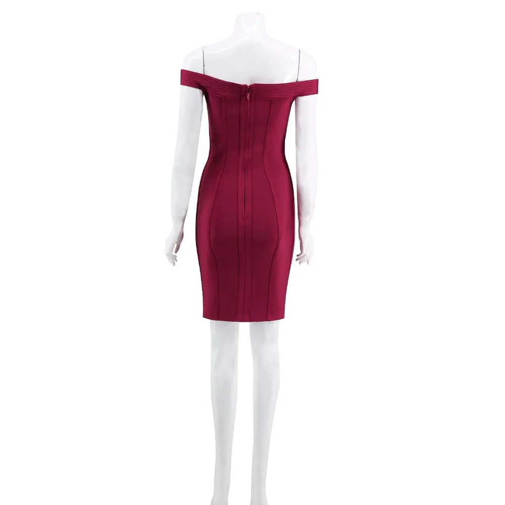 Лето vestidos Verano Элегантный цвета красного вина с открытыми плечами искусственный шелк сексуальное обвязанное платье с v-образным вырезом для вечеринки свадьбы для женщин