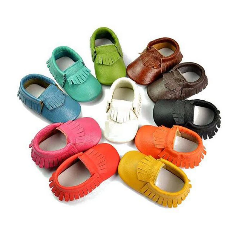 Spring Newborn kids shoes Brand PU Leather Fringe Tassel Baby girl boy moccasins First Walkers