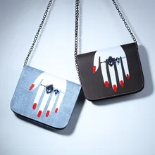 2016 neue Koreanische mode frauen PU finger druck bangalor kette messenger mini paket schulter taschen