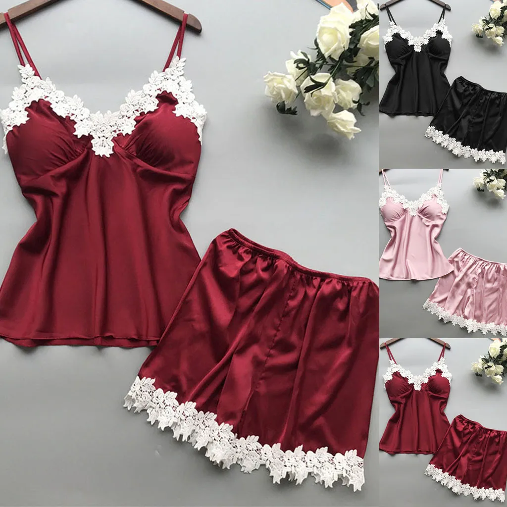 

Women Sexy Lace Lingerie Nightwear Underwear Babydoll Short Sleepwear Set ropa interior femenina#M2Y5
