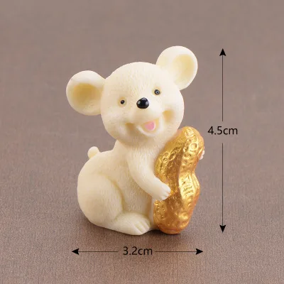 Деньги Фортуна мультфильм мышь медведь мышь украшения богатые мыши маленькая статуя маленькая фигурка ремесла милые животные украшение дома 1 шт - Цвет: 24
