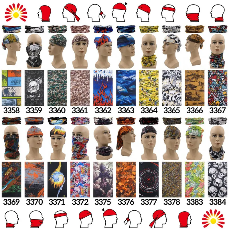 Custom Printed Bandanas Tubular Multifunction Motorcycle Scarf Headband