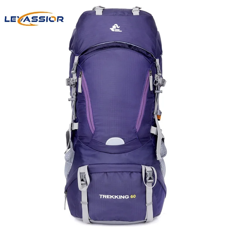 

60L Large Capacity Waterproof Climbing Backpack for Hiking Camping Mountaineering Travel Tourist Rain Cover