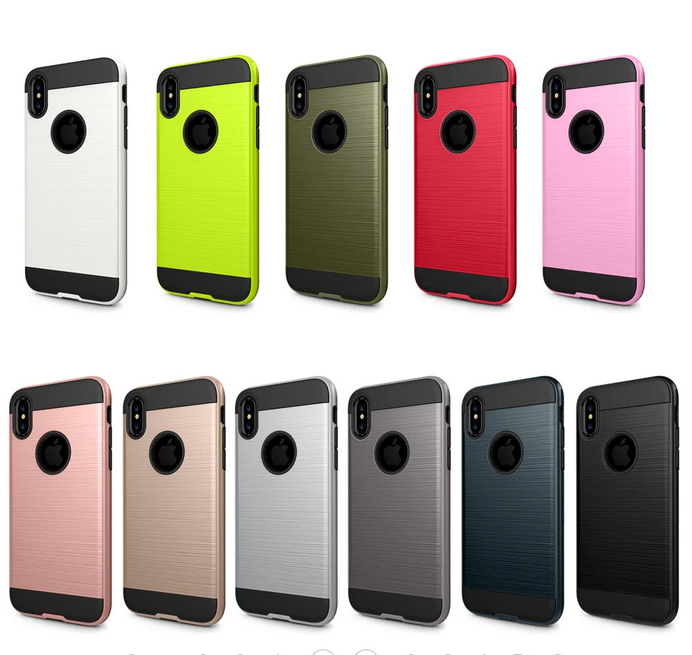 Чехол для IPhoneX 10 i5 6 i6S i7 i8 Coque углеродного волокна Burshes Тонкий чехол IPhone5SE i6Plus i6SPlus
