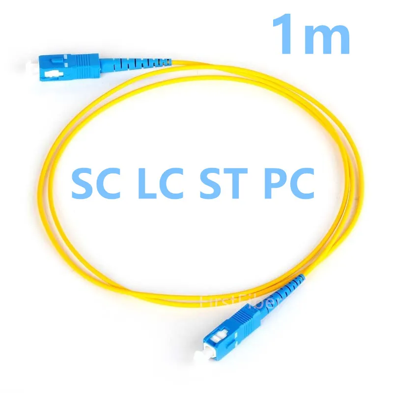 

1m SC LC ST PC to SC LC ST PC UPC G657A Fiber Patch Cable, Jumper, Patch Cord Simplex 2.0mm PVC SM Bend Insensitive