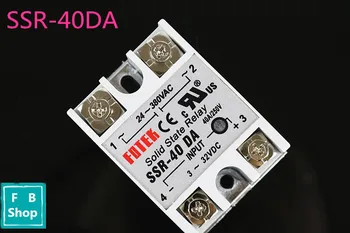 

1PCS SSR40DA SSR-40DA Manufacturer 40A ssr relay,input 3-32VDC output 24-380VAC
