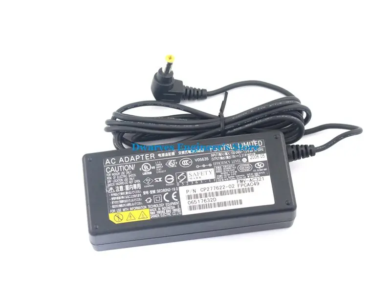 Подлинная 19 V 3.37A 64 W Питание адаптер переменного тока для Fujitsu SED80N2 06257388B ACDC-FU1965BK CP277622-02 переменного тока Адаптеры для ноутбуков