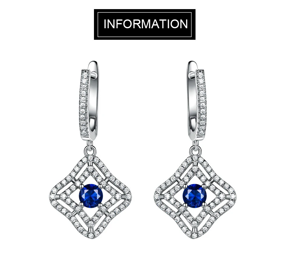 UMCHO Sapphire 925 sterling silver jewelry set for women S023S-1 (1)