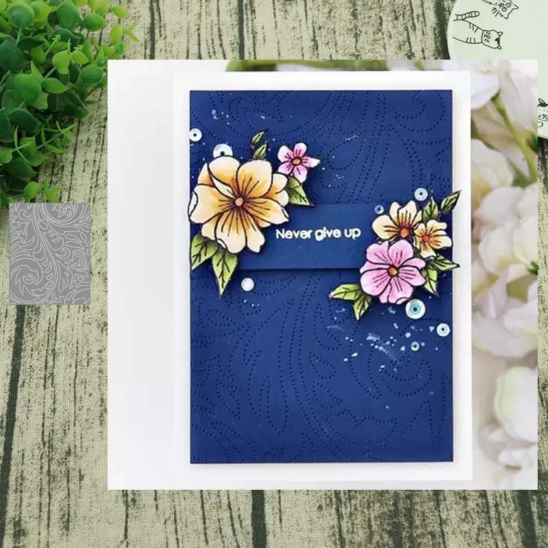 

Embossed background Metal Cutting Dies Stencils Flower For DIY Scrapbooking Album Paper Card Decorative Craft Embossing