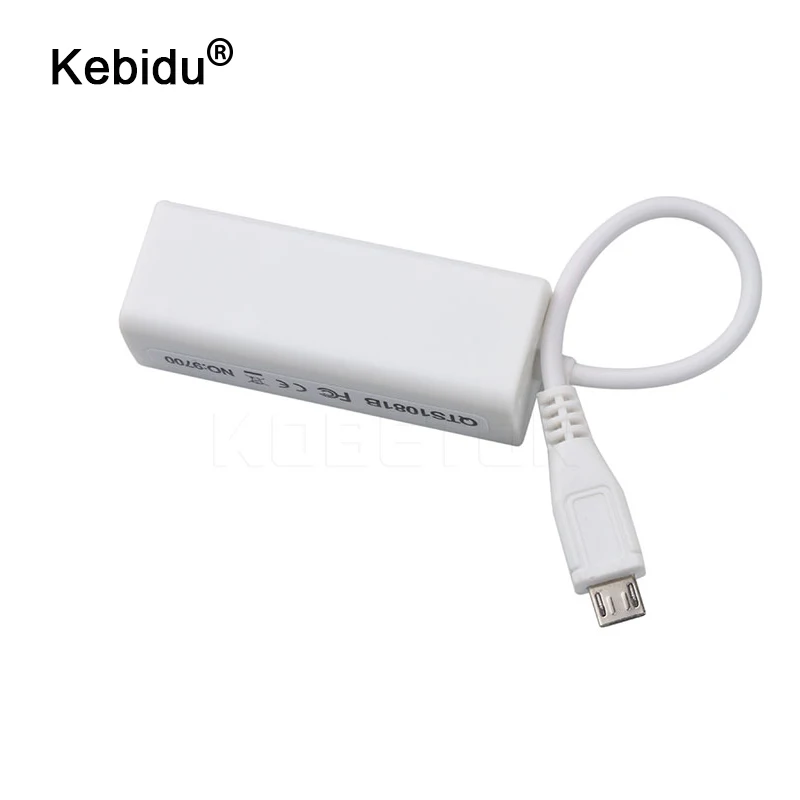 

Micro USB 2.0 Male To RJ-45 Female 5-Pin 10/100Mbps Ethernet LAN Network Card Adapter For Windows For Android PC Laptop Tablet