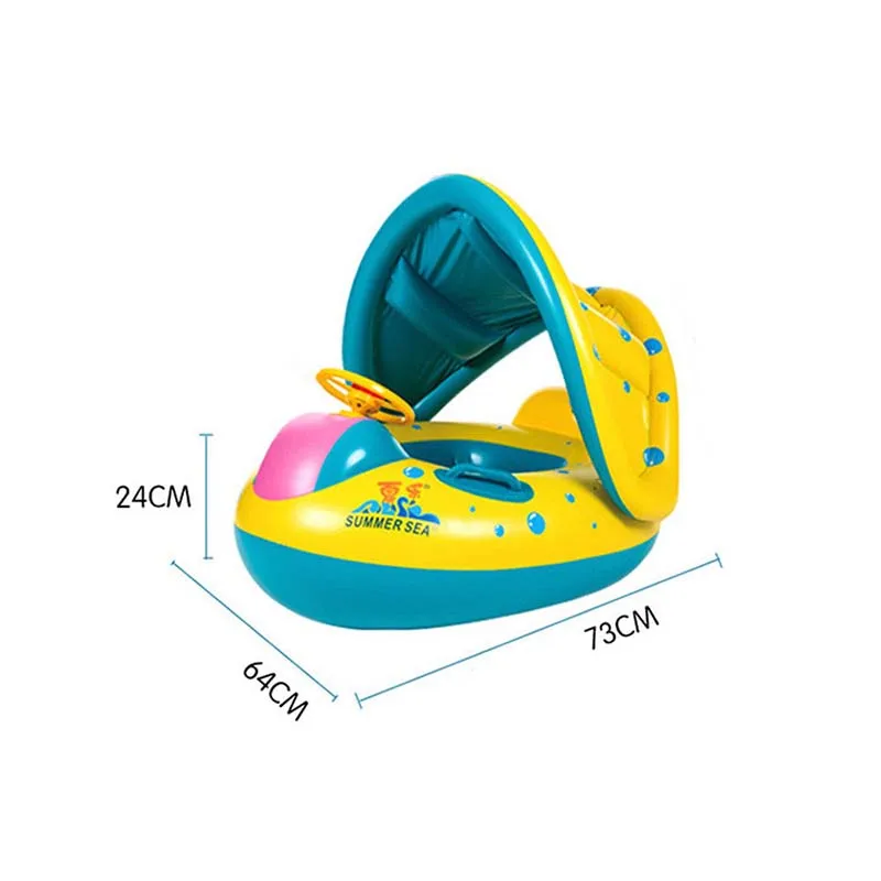 Kids Swimming Ring Inflatable With Sunshade Infant Pool Accessories Beach supply Floating Row Baby Inflatable Float Seat Boat Kids Swimming Ring Inflatable With Sunshade Infant Pool Accessories Beach supply Floating Row Baby Inflatable Float Seat Boat