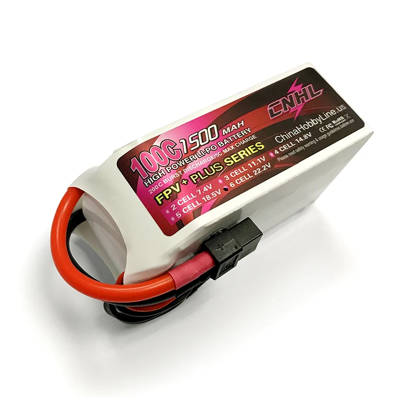 2 шт CNHL 1500 mAh 6 S 22,2 V 100C Lipo батарея с вилкой XT60