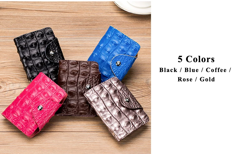 Lomelobo Split Leather Card Holders Men & Women Alligator Pattern Passport bag Credit ID Cards Holder 26 card slots Cards Wallet 2019 HCL400 Details (02)