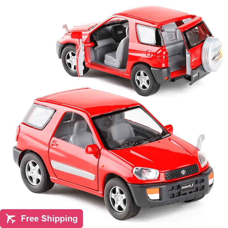 

High Simulation 1:24 Scale Metal Toyota RAV4 Series SUV Alloy Car Model With Pull Back For Kids Gifts Toy Car Free Shipping
