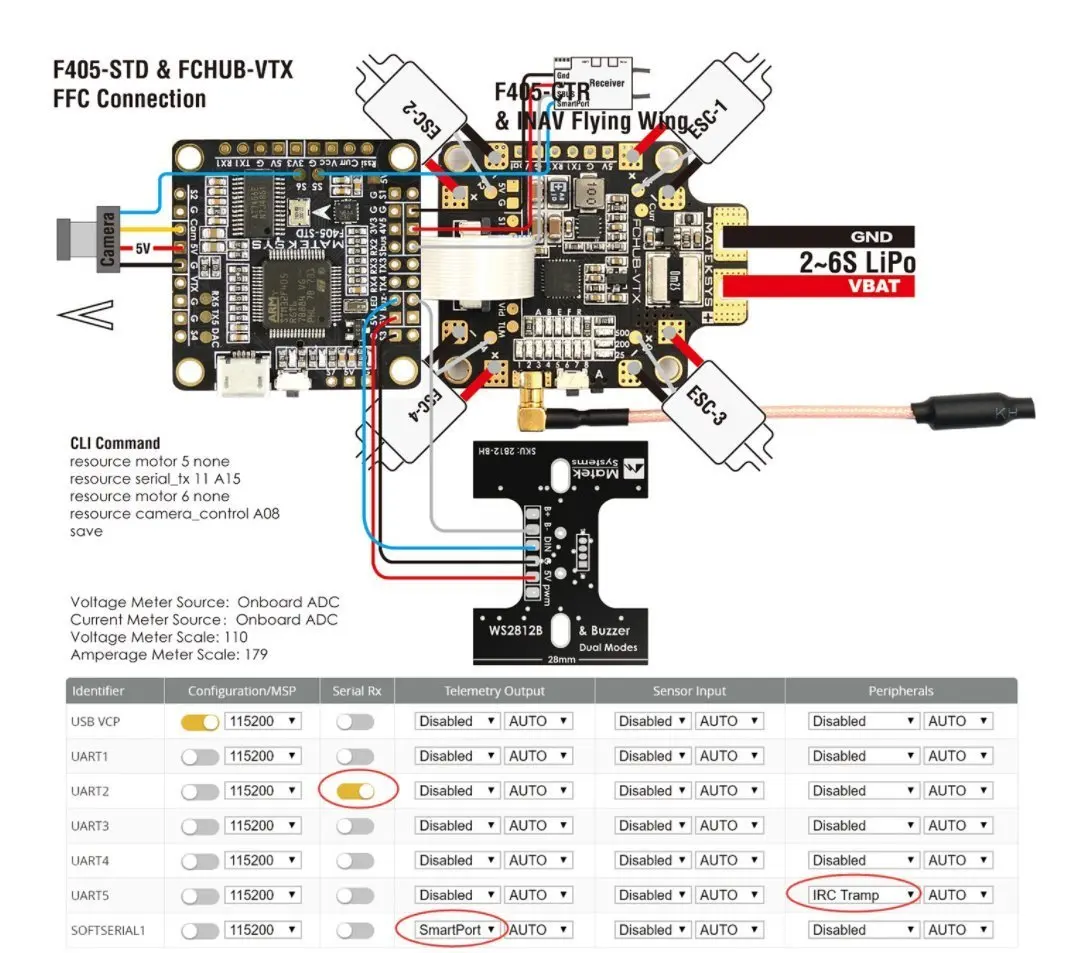 Matek Systems F405-STD BetaFlight STM32F405RGT6 Контроллер полета встроенный Инвертер OSD для SBUS Вход для FPV Racing Quad Drone