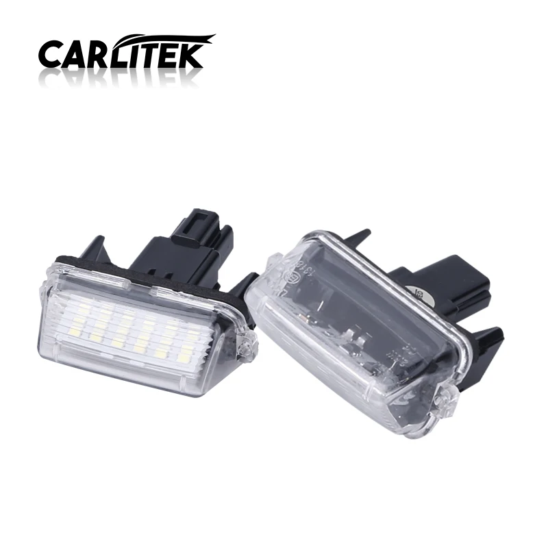 

CARLitek 12V Led License Plate Lights for Toyota Avensis Vitz Corolla Camry Yaris Prius White Car Number Plate Lamp No Error