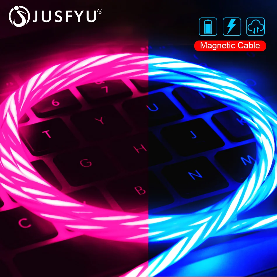 3 в 1LED светящийся поток данных USB зарядное устройство type C/Micro USB/8 контактный кабель для зарядки для iPhone11 samsung Galaxy S9 S8 зарядный провод шнур