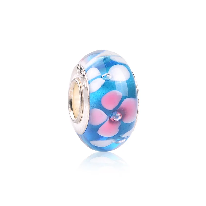 Стеклянные бусины в форме цветка стиле Пандоры 1 шт.|beads fit pandora|beads fitflower glass beads |