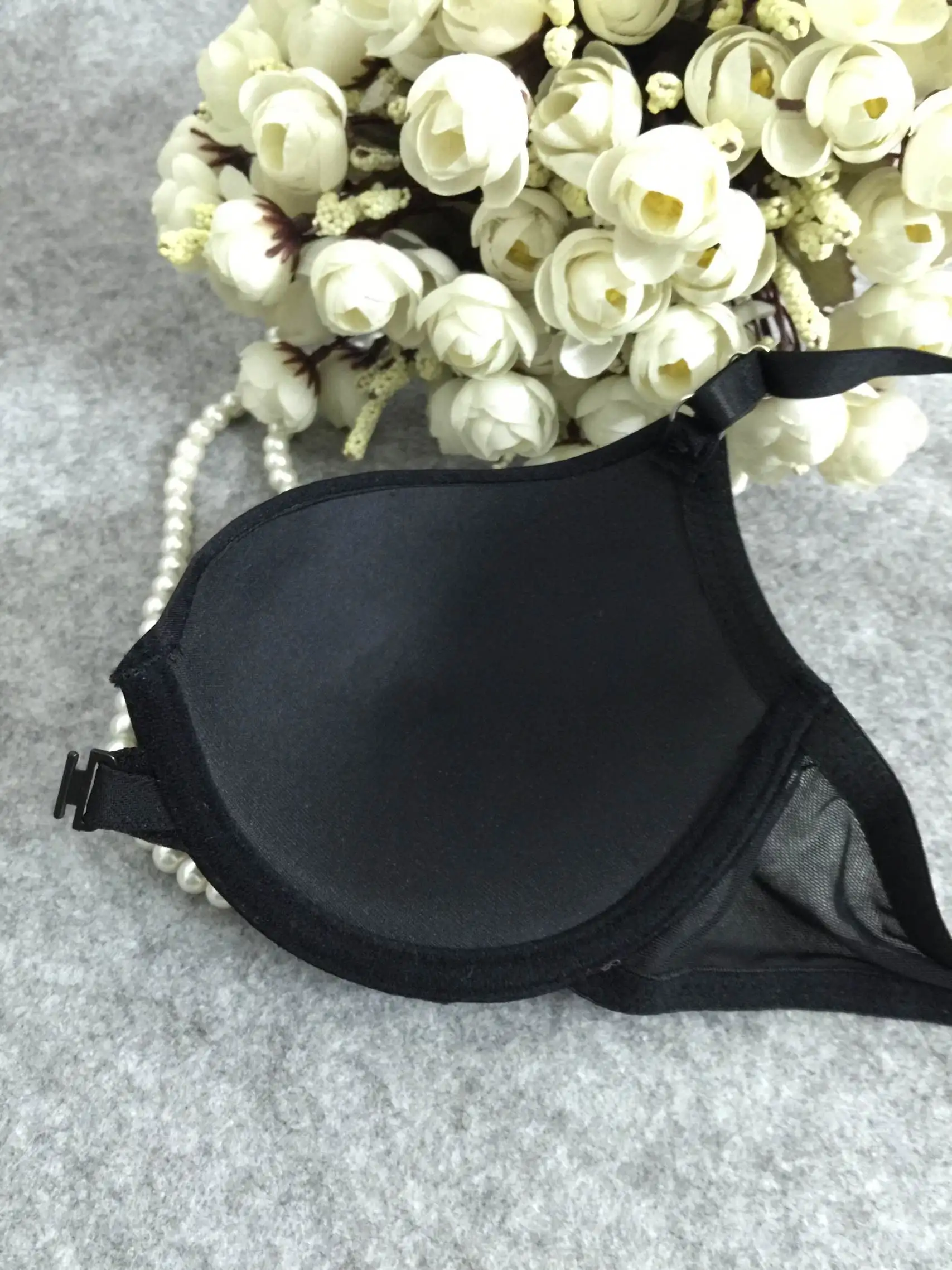 Japanese Sexy VS bra front buckle beauty back solid glossy sexy young girl underwear set push up women bra set